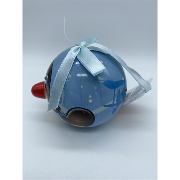 Twinkling Treasures 3D Blinking Christmas Ornament Born Aviation Pilot 3" Round - Picture 2 of 11